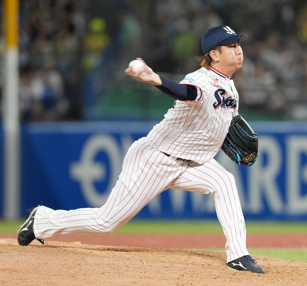 ヤクルト対阪神　6回に登板するヤクルト小沢（撮影・清水貴仁）