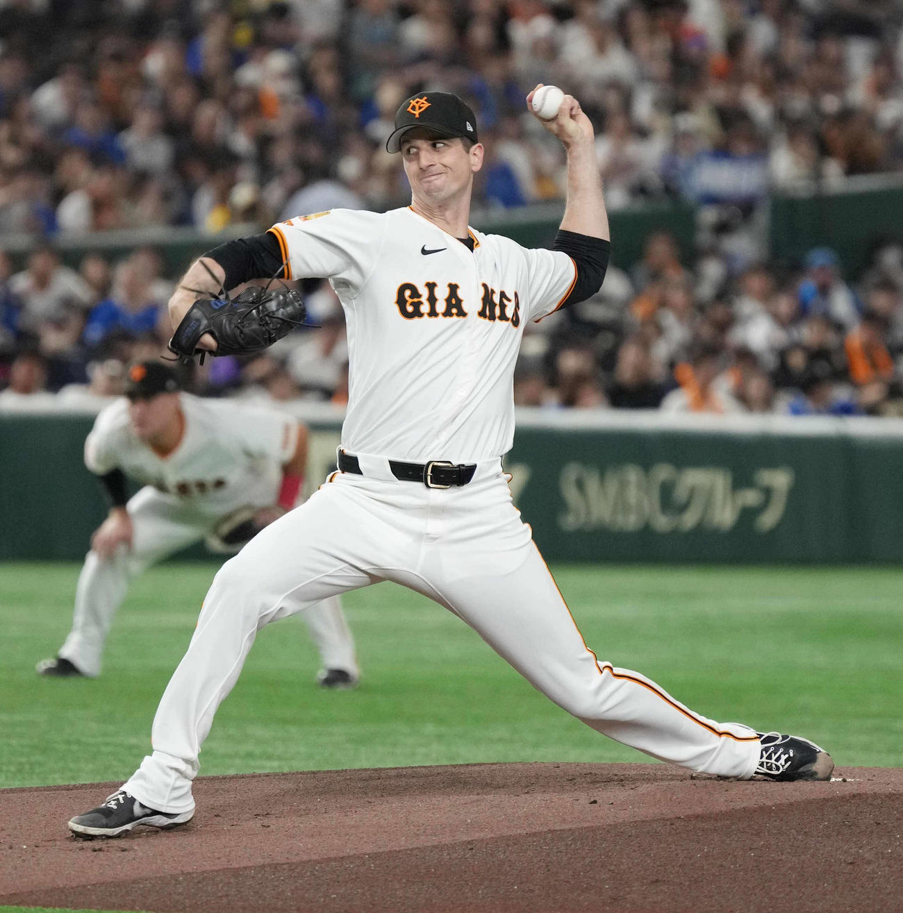 巨人対DeNA　巨人先発のグリフィン（撮影・小沢裕）