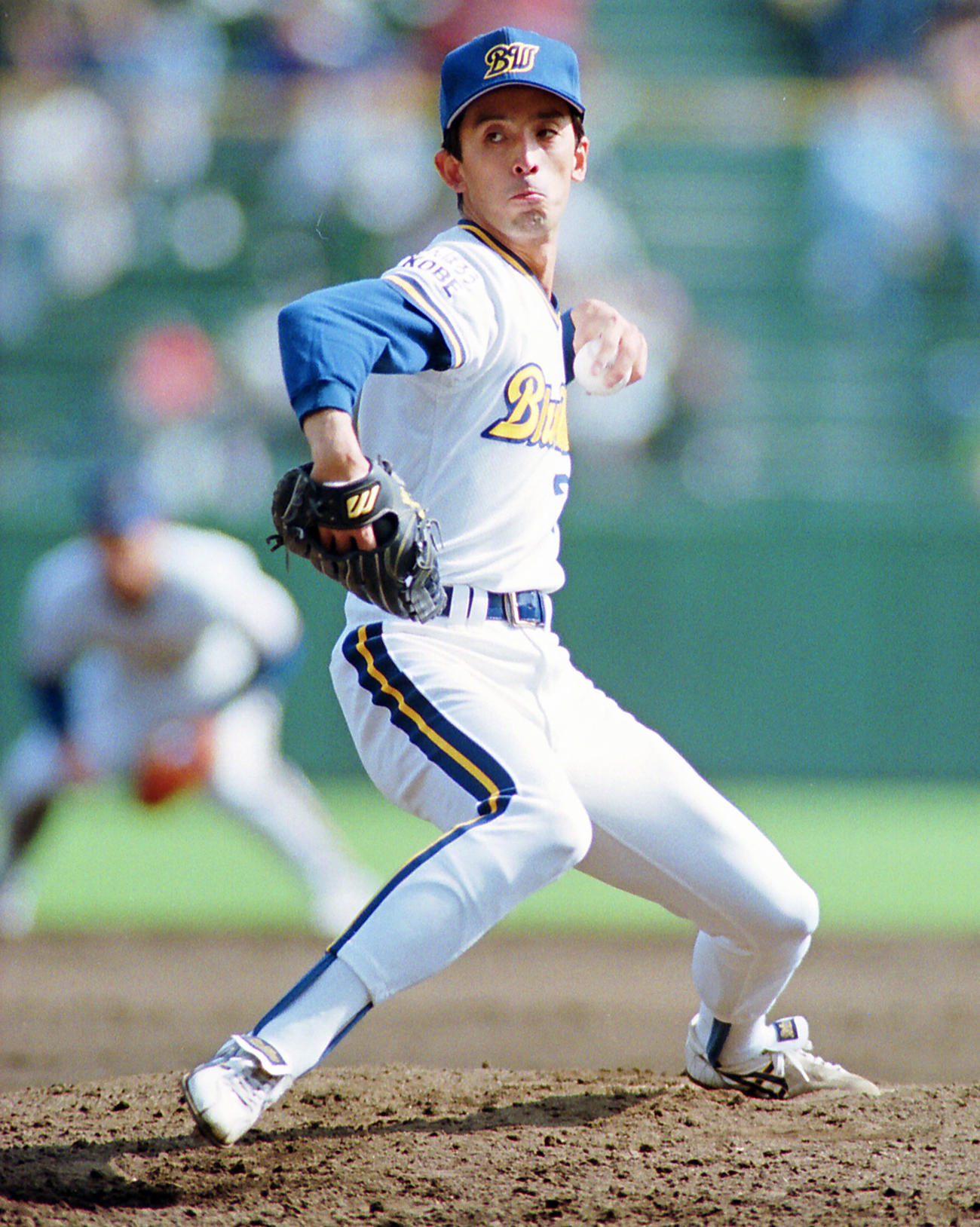 オリックス時代の星野伸之氏（1996年3月31日撮影）