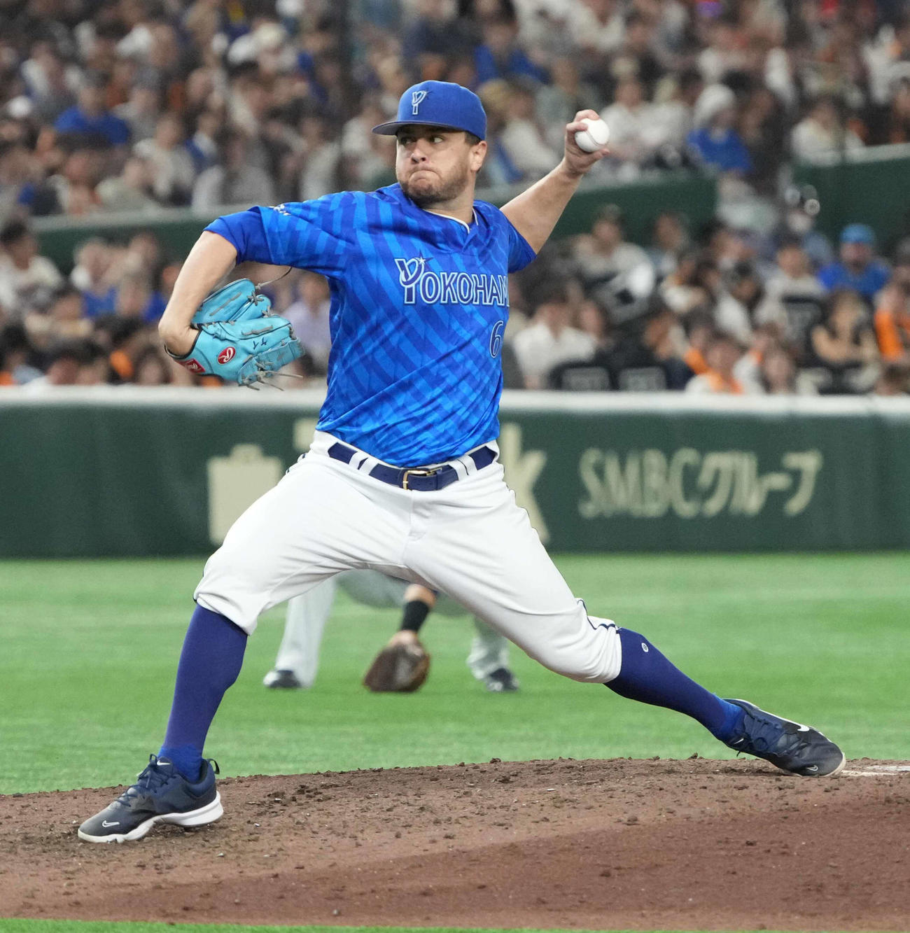 巨人対DeNA DeNA先発のケイ（撮影・小沢裕）