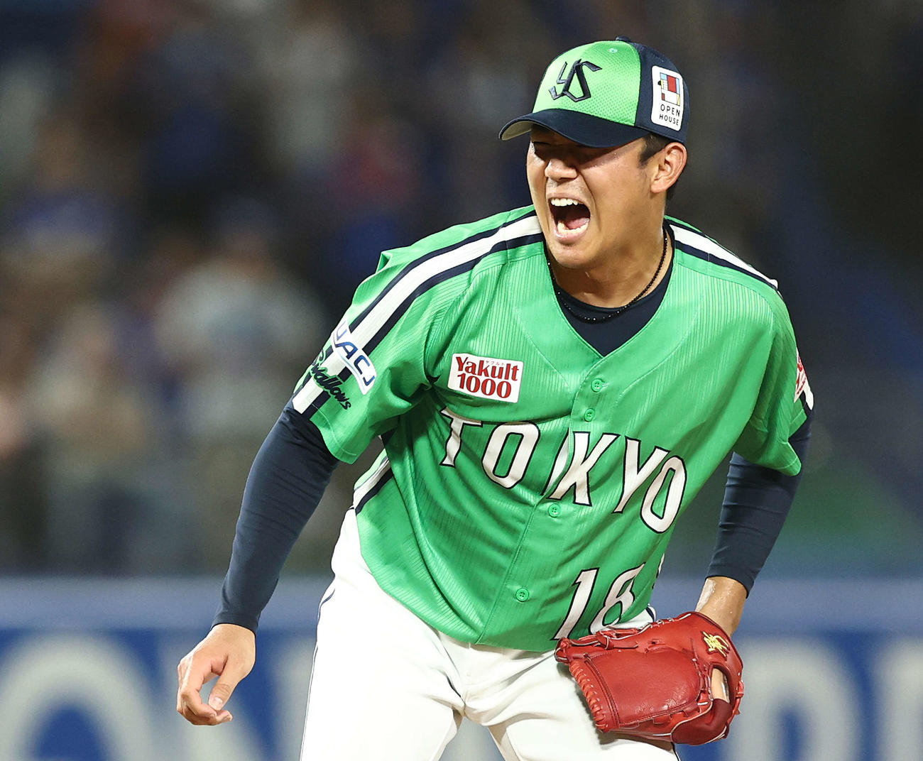 ヤクルト奥川恭伸（2025年7月27日撮影）