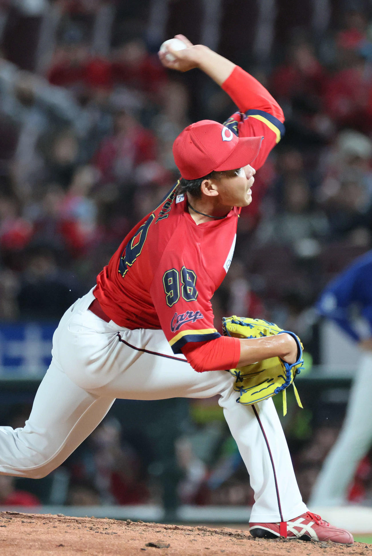 広島対中日　8回表中日、広島4番手の辻（撮影・加藤孝規）