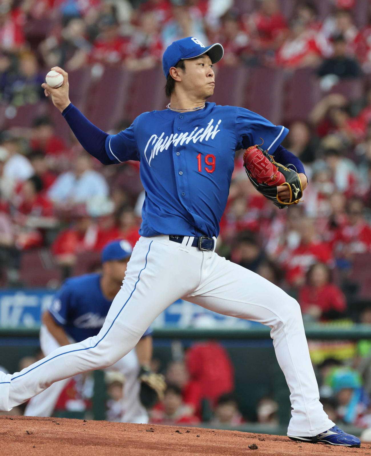広島対中日　中日先発の高橋宏（撮影・加藤孝規）