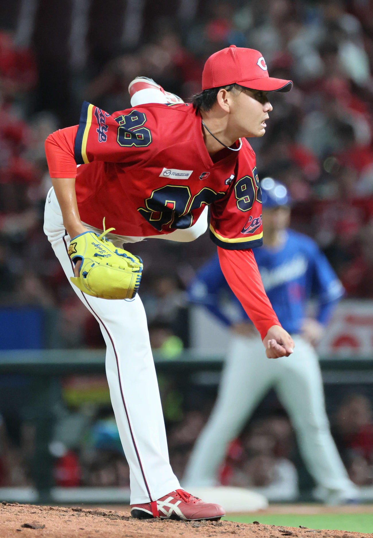 広島対中日　8回表中日、広島4番手の辻（撮影・加藤孝規）