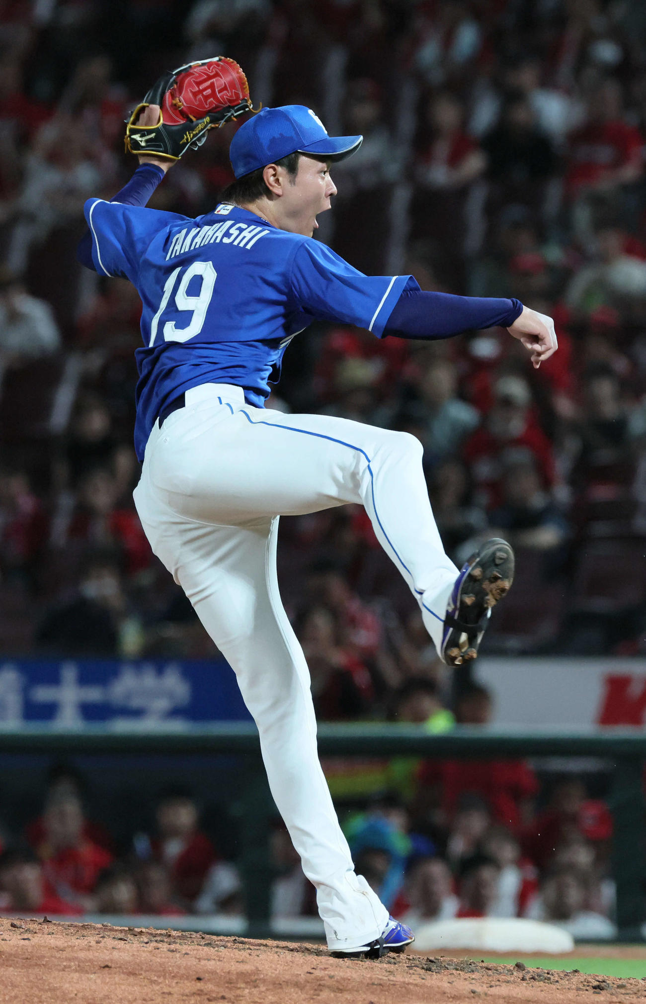 広島対中日　9回裏広島、好投を続ける高橋宏（撮影・加藤孝規）