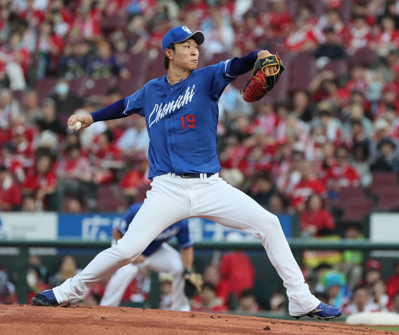 広島対中日　中日先発の高橋宏（撮影・加藤孝規）