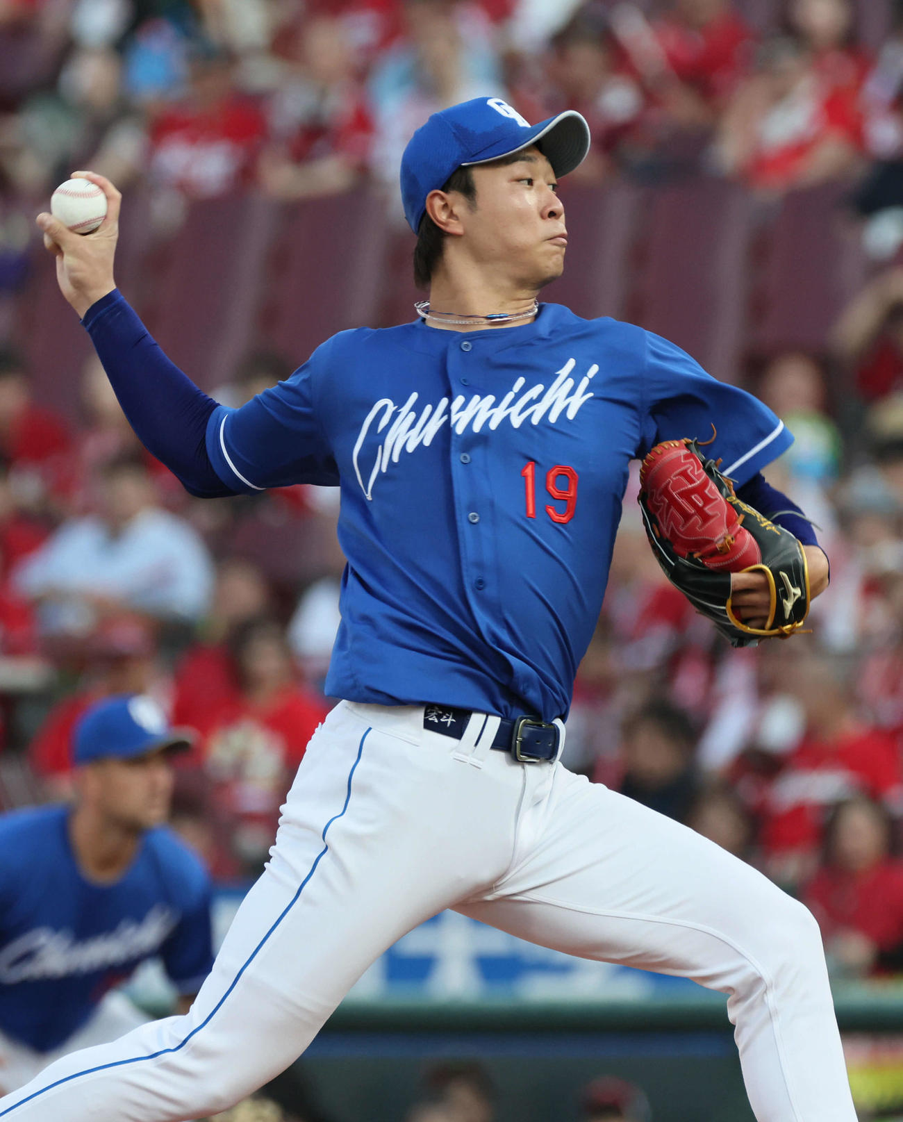 広島対中日　中日先発の高橋宏（撮影・加藤孝規）