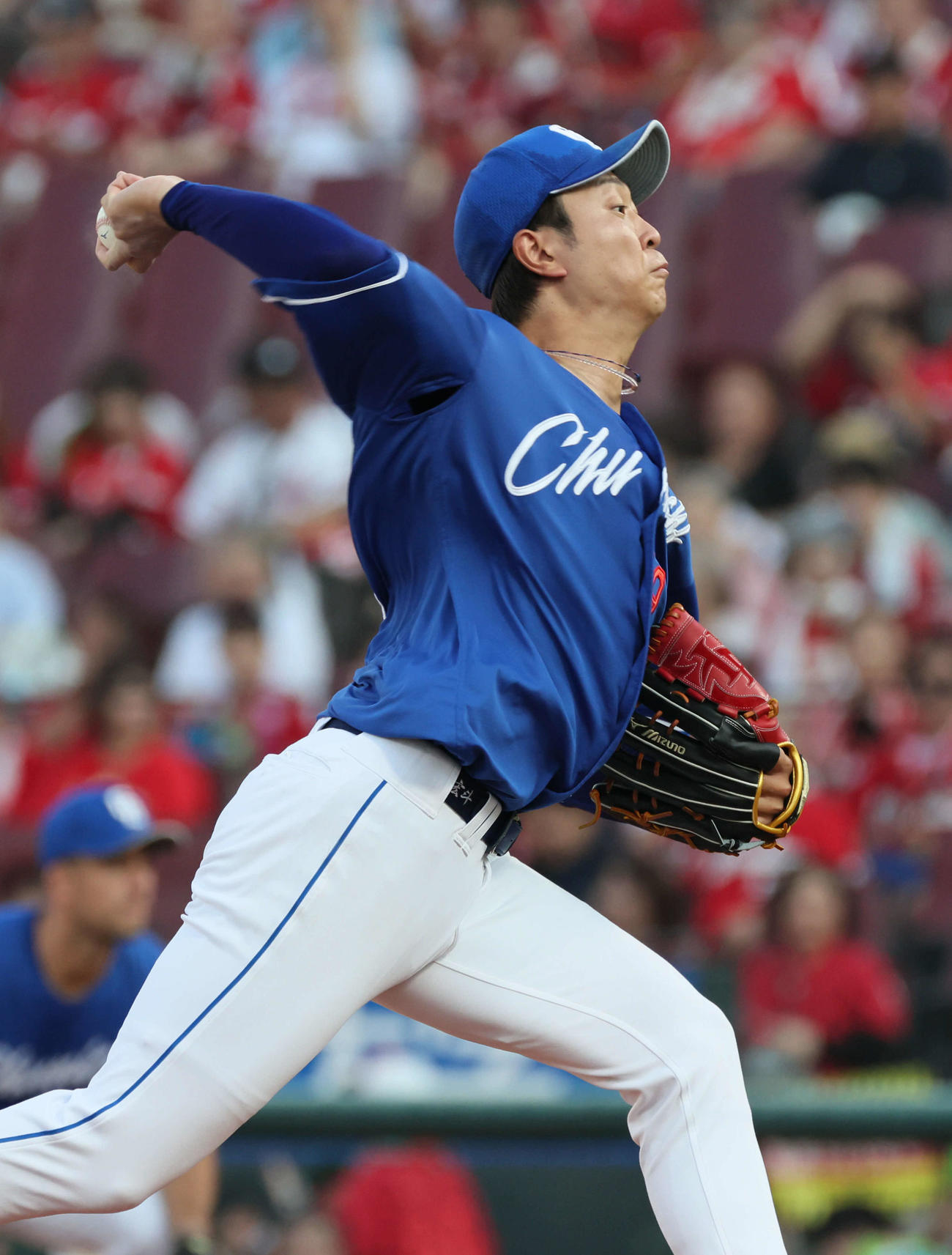 広島対中日　中日先発の高橋宏（撮影・加藤孝規）