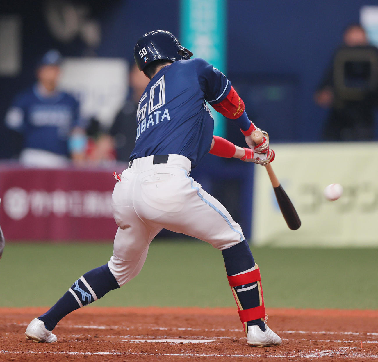 オリックス対日本ハム　3回表日本ハム1死一、三塁、五十幡は中前適時打を放つ（撮影・上山淳一）