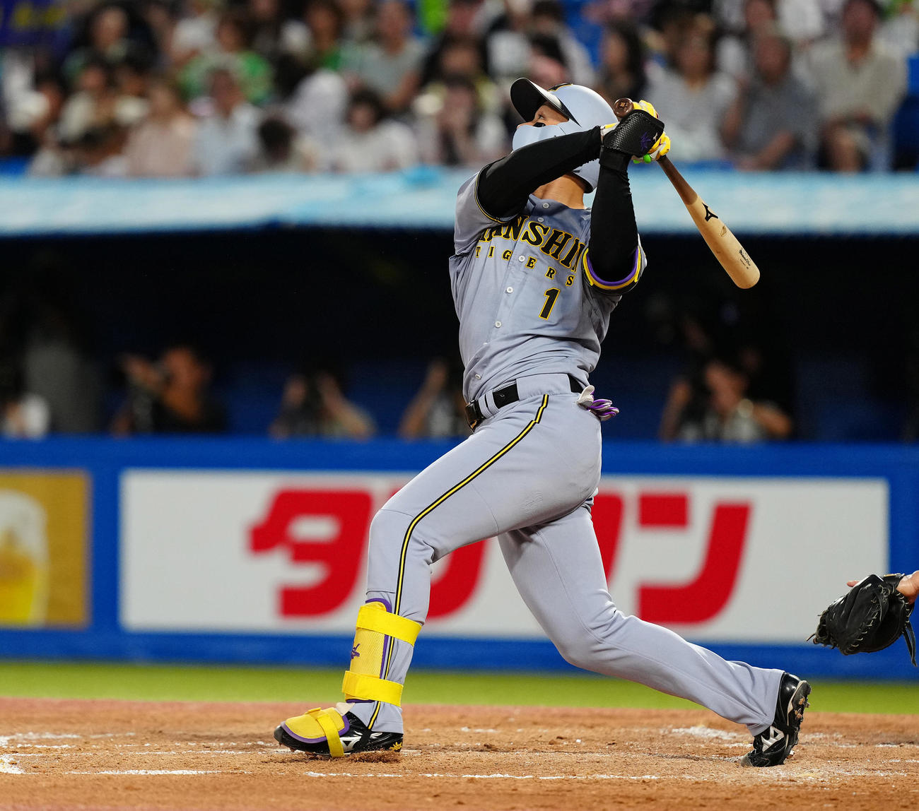 ヤクルト対阪神　3回表阪神2死、右三塁打を放つ森下（撮影・鈴木みどり）
