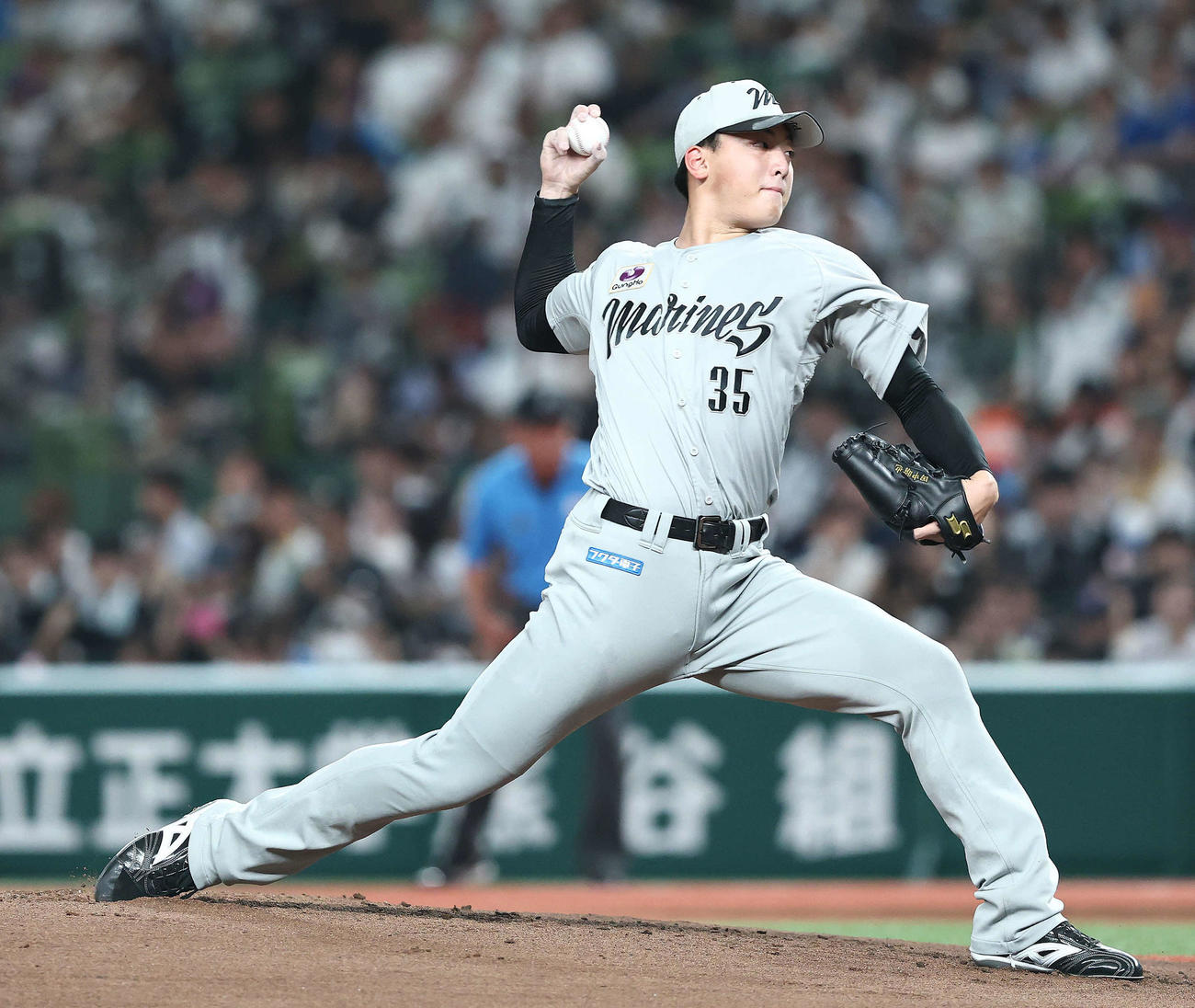 西武対ロッテ　先発登板のロッテ田中晴（撮影・河田真司）