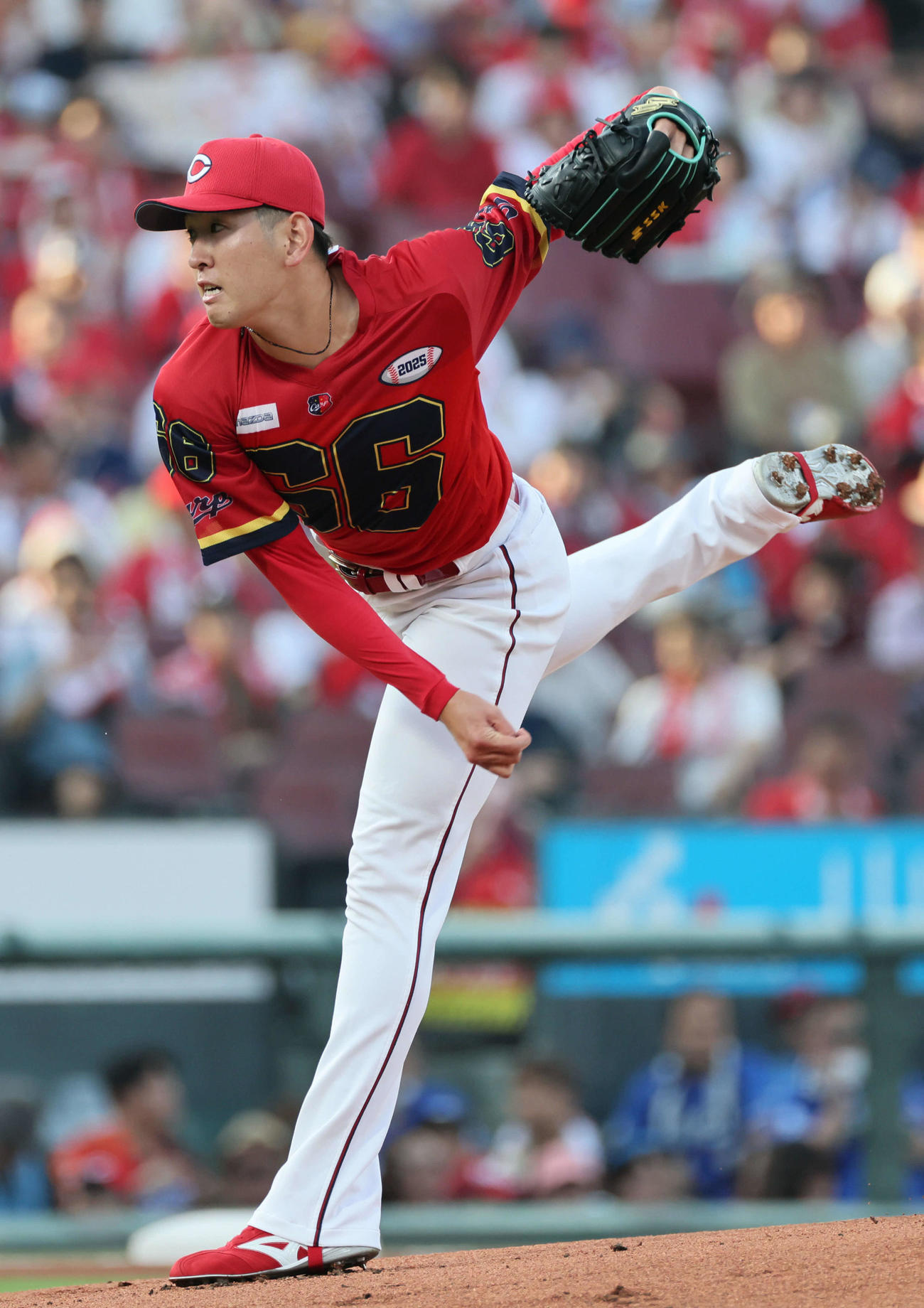 広島対中日　広島先発の遠藤（撮影・加藤孝規）