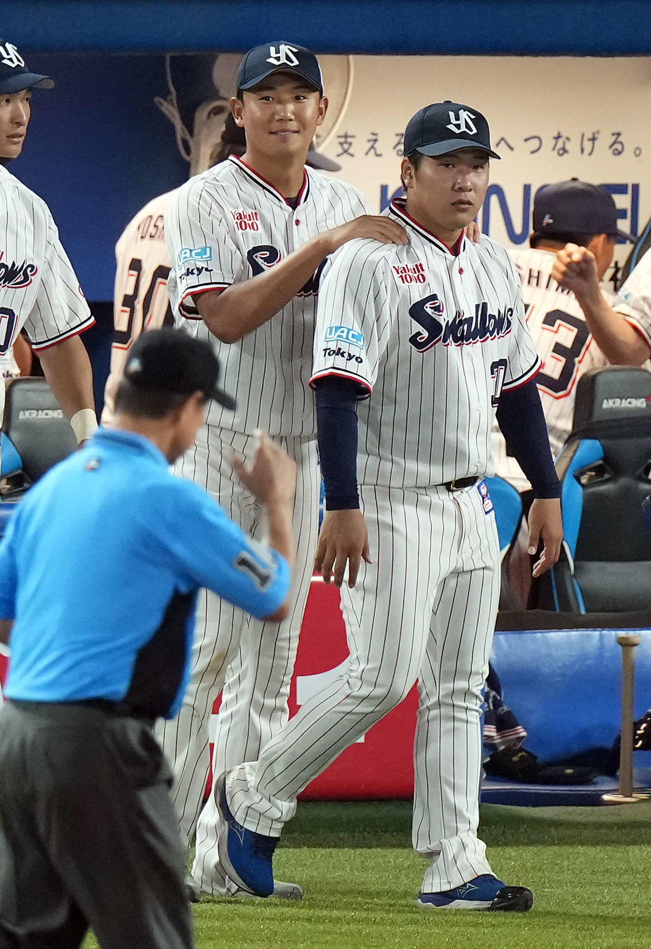 ヤクルト対阪神　阪神に勝利し今季3勝目を挙げたヤクルト奥川（撮影・たえ見朱実）