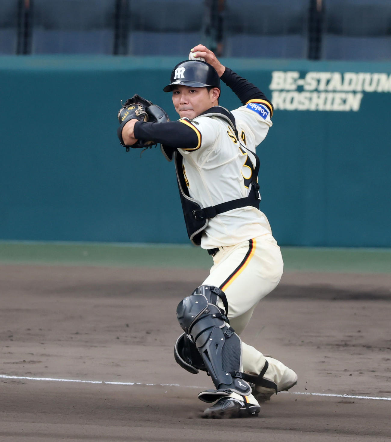 阪神栄枝裕貴（2025年7月31日撮影）