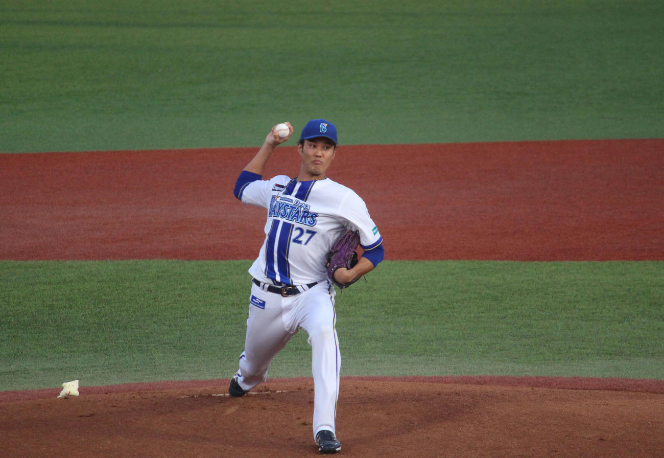 イースタン・リーグの巨人戦に先発したDeNA藤浪（撮影・久保賢吾）