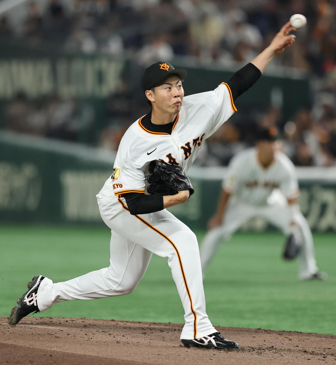 巨人対ヤクルト　巨人先発の森田（撮影・野上伸悟）