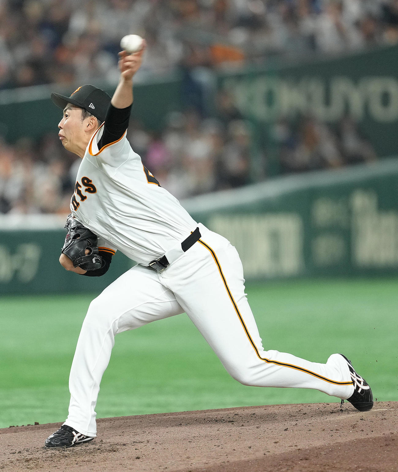 巨人対ヤクルト　巨人先発の森田（撮影・足立雅史）