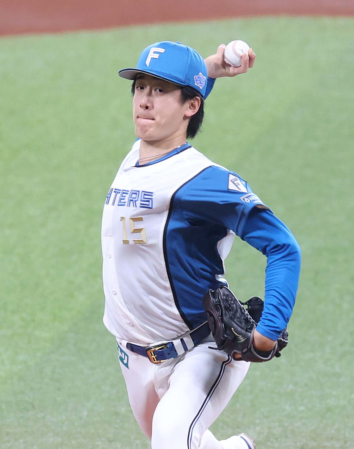 日本ハム対西武　8回無失点で7勝目を挙げた北山（撮影・黒川智章）