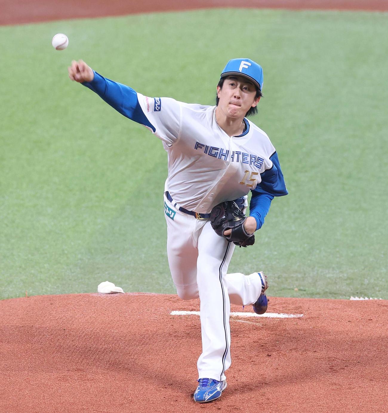 日本ハム対西武　8回無失点で7勝目を挙げた北山（撮影・黒川智章）