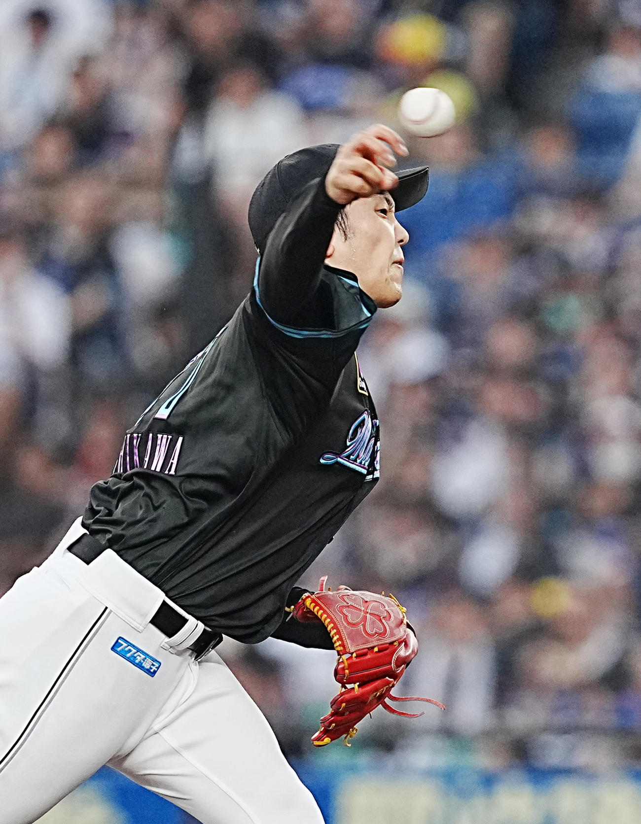 ロッテ対ソフトバンク　ロッテ先発の石川柊（撮影・菅敏）