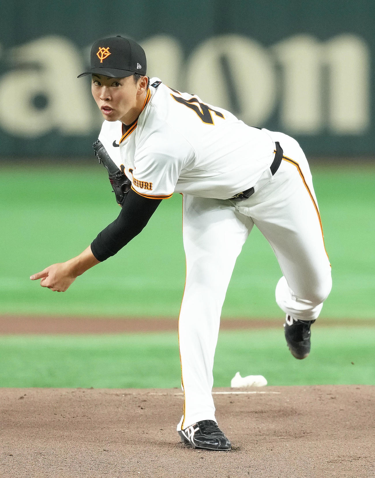 巨人対ヤクルト　巨人先発の森田（撮影・足立雅史）