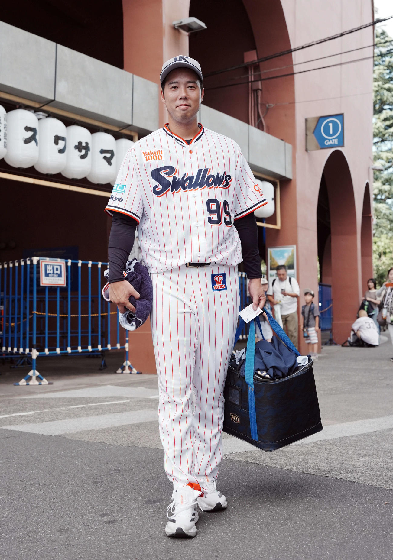 ヤクルト青柳晃洋（2025年8月3日撮影）
