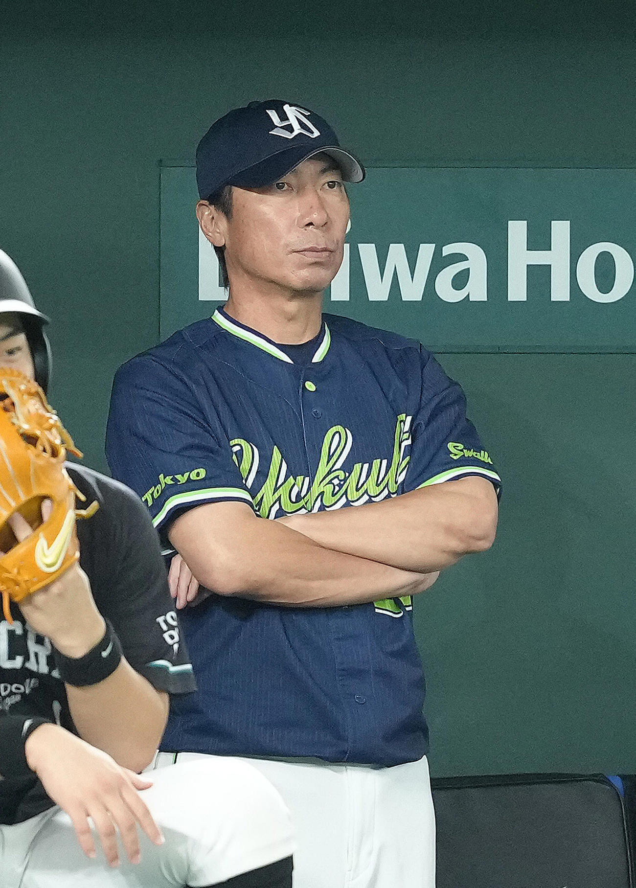 巨人対ヤクルト　戦況を見つめるヤクルト高津監督（撮影・足立雅史）