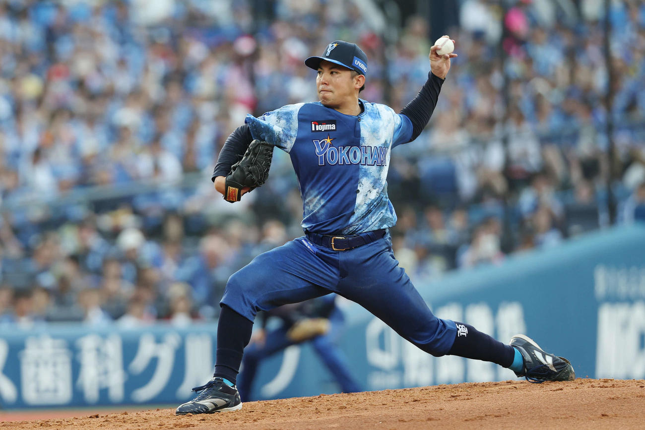 DeNA対広島　DeNA先発の東（撮影・宮地輝）