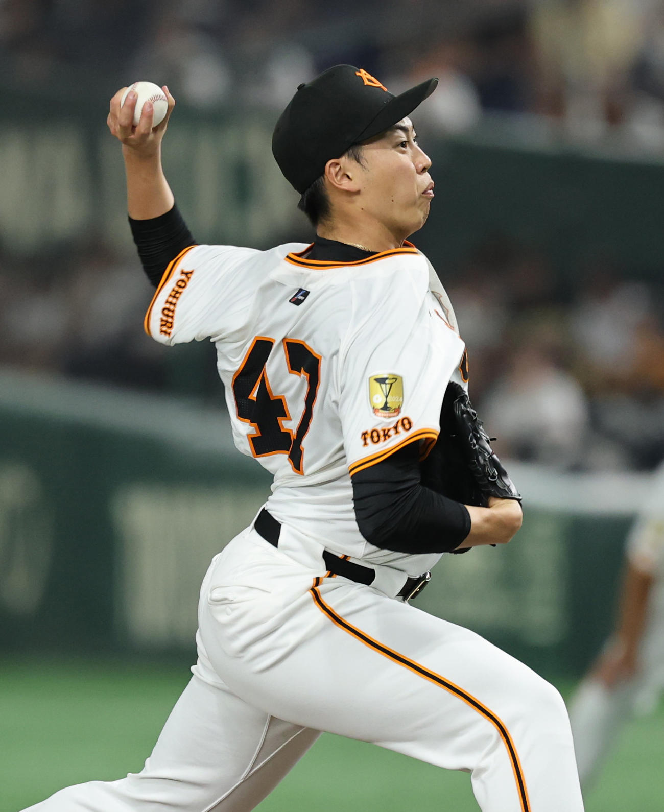 巨人対ヤクルト　巨人先発の森田（撮影・野上伸悟）