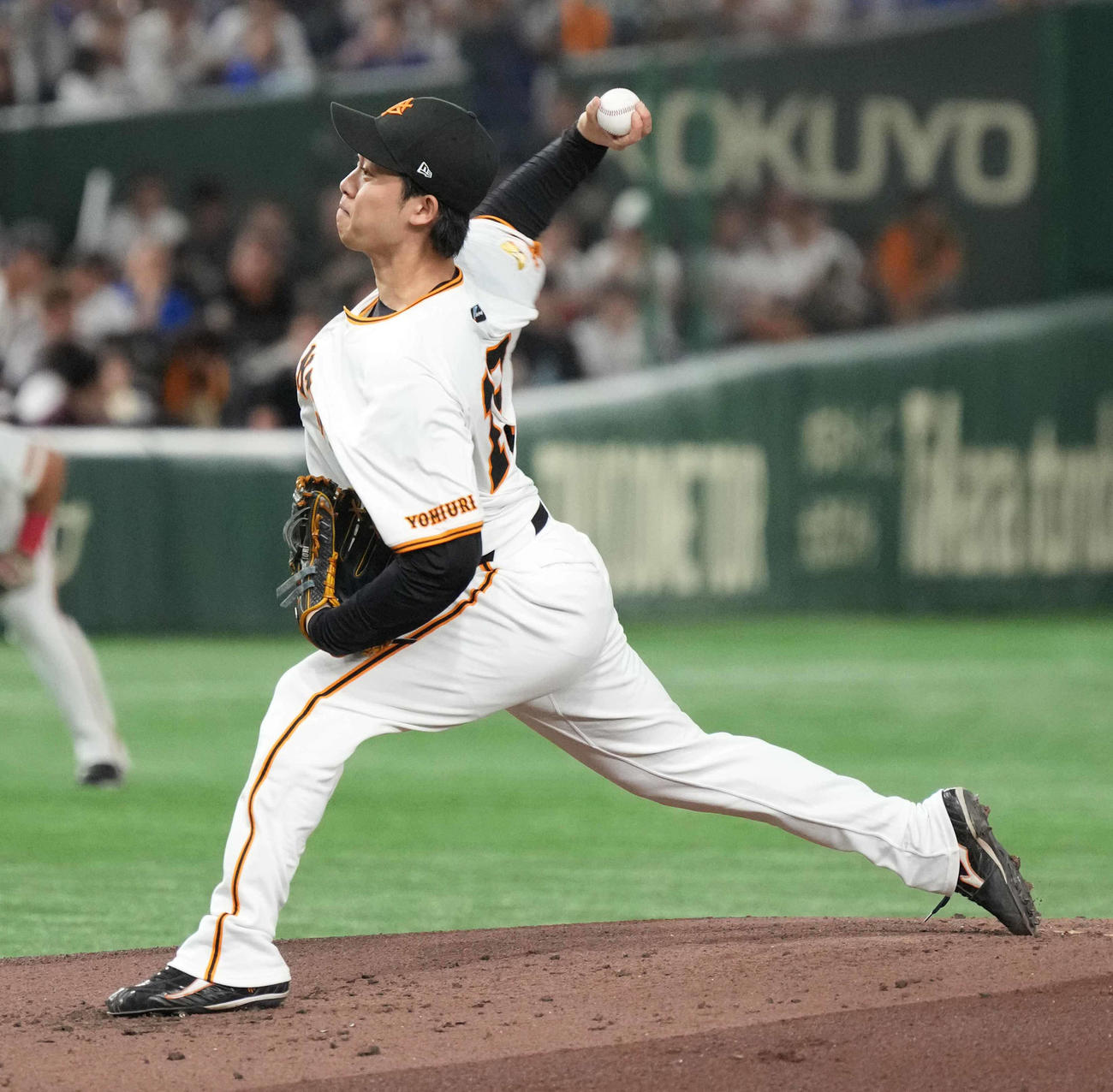 巨人山崎伊織（2025年8月1日撮影）