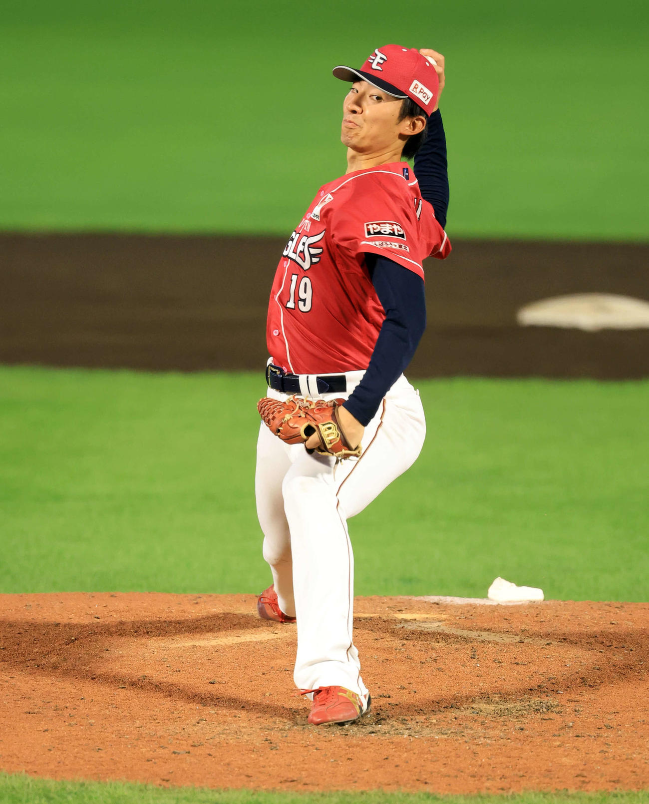 楽天対オリックス　力投する楽天先発の荘司（撮影・浅見桂子）