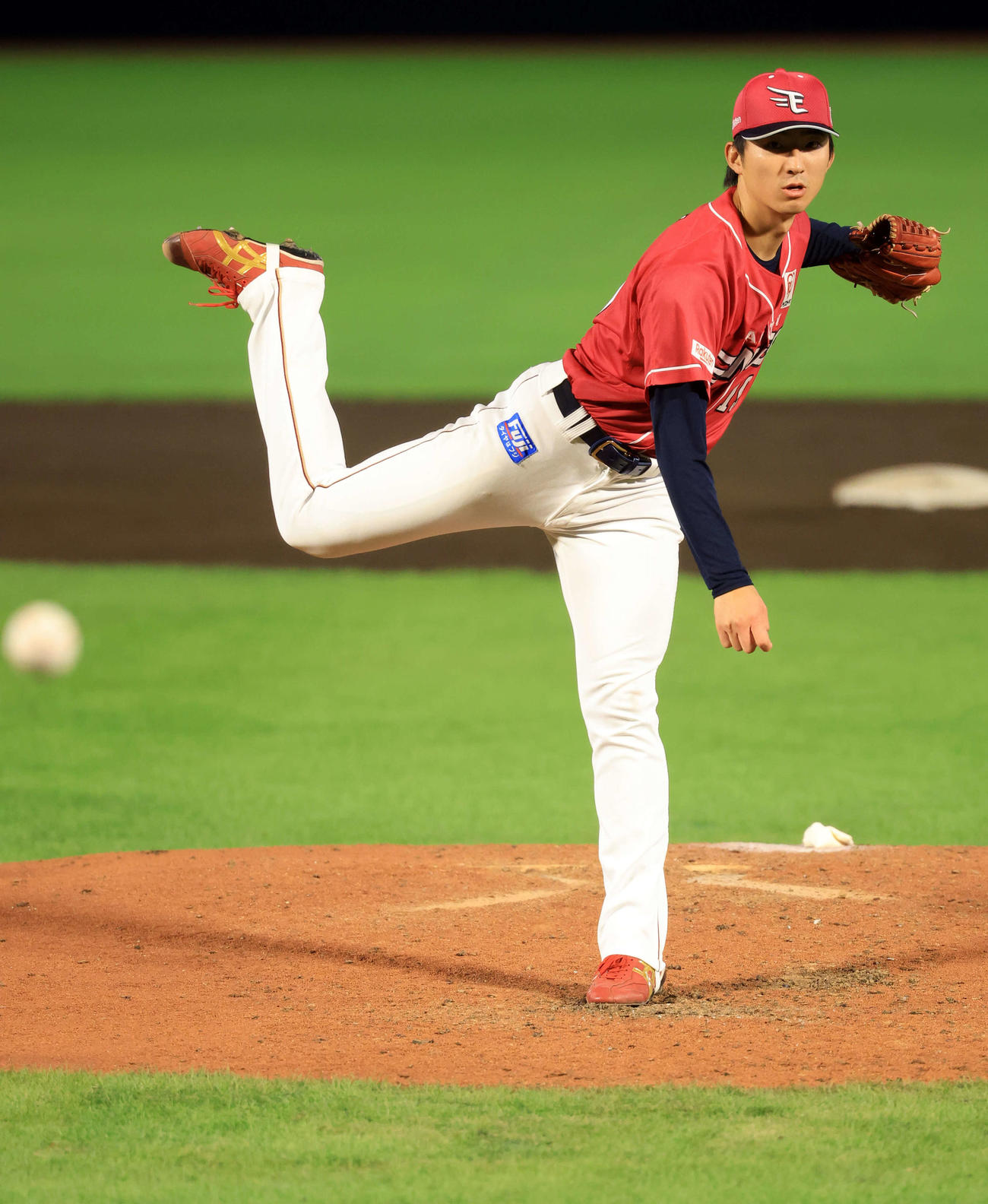 楽天対オリックス　力投する楽天先発の荘司（撮影・浅見桂子）