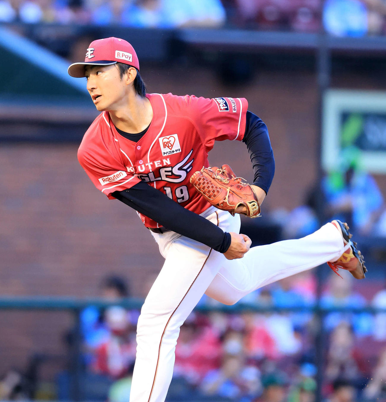 楽天対オリックス　力投する楽天先発の荘司（撮影・浅見桂子）