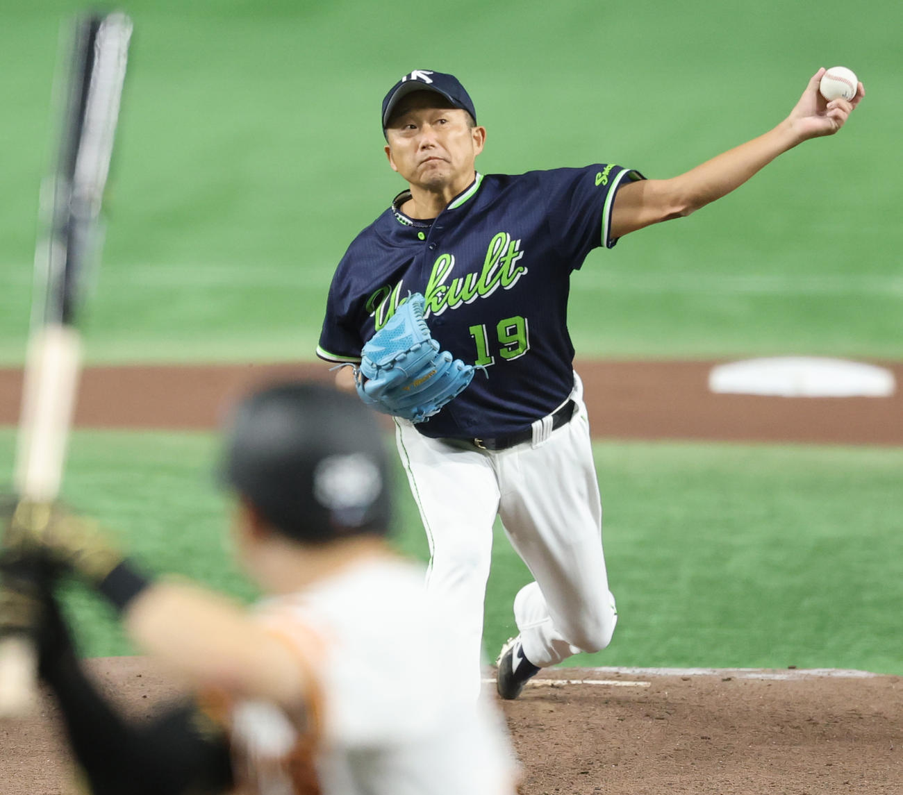 巨人対ヤクルト　ヤクルト先発の石川（撮影・野上伸悟）