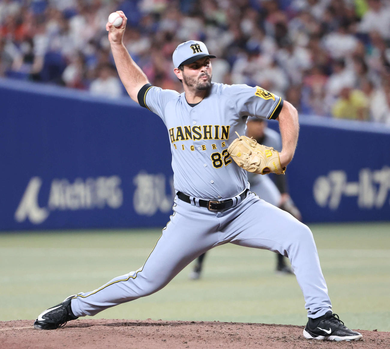 中日対阪神　阪神4番手のハートウィグ（撮影・西尾就之）