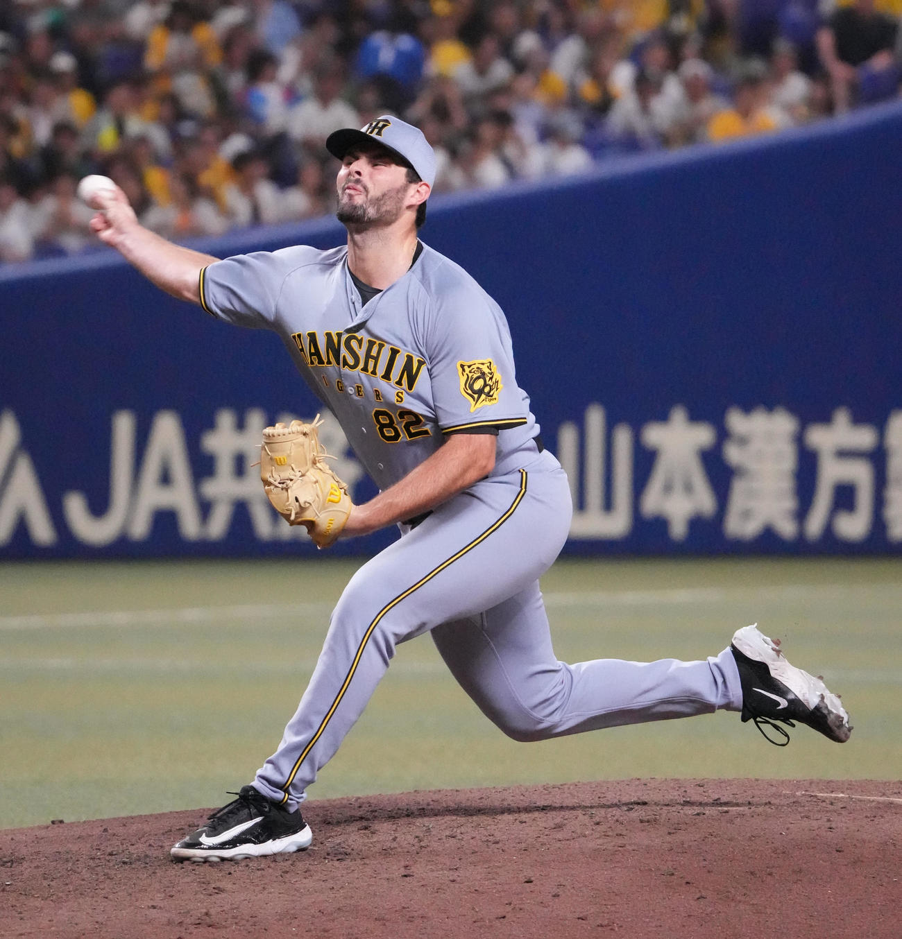 中日対阪神　7回裏、阪神4番手で登板するハートウィグ（撮影・森本幸一）