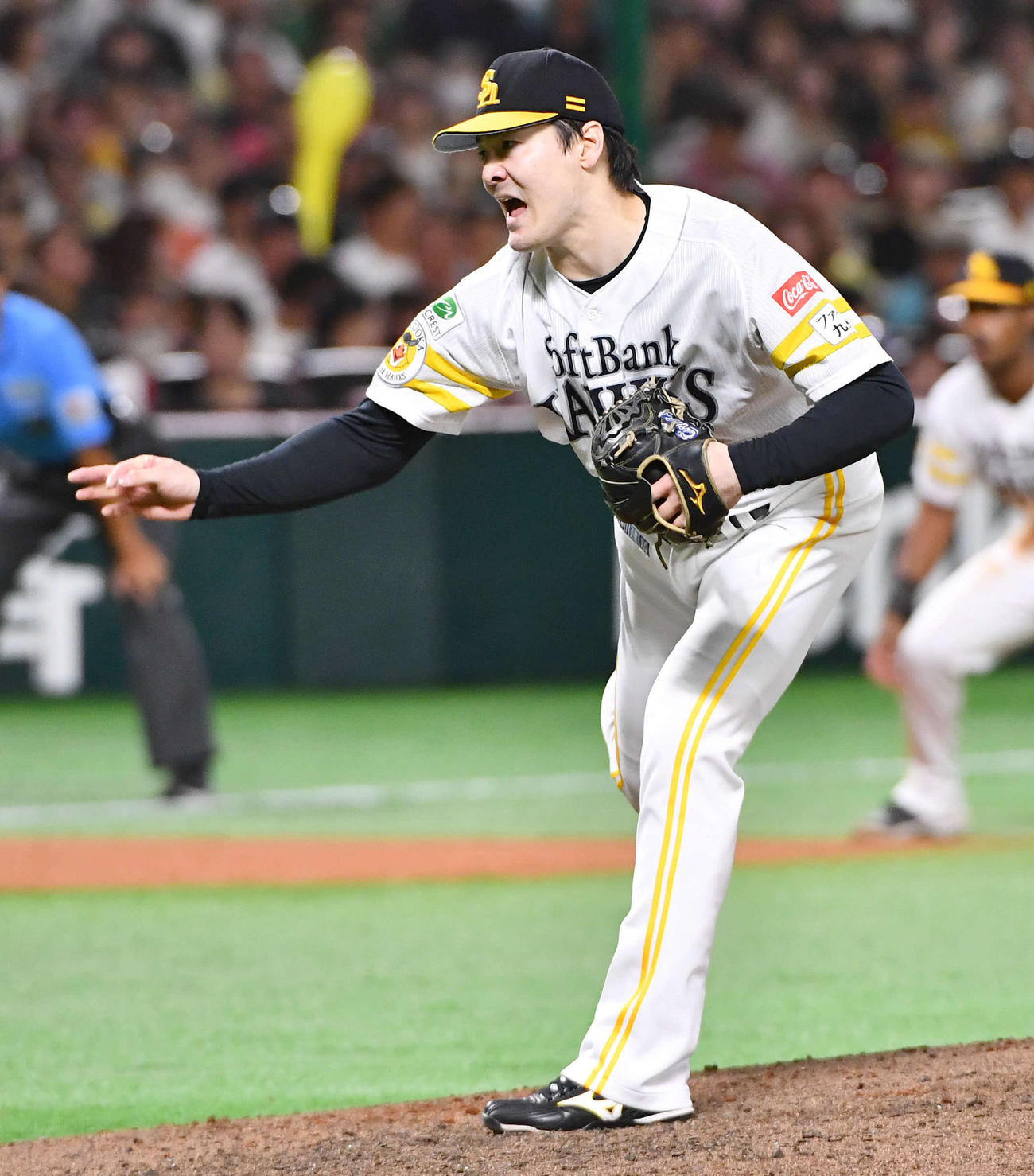 ソフトバンク有原航平（2025年7月15日撮影）