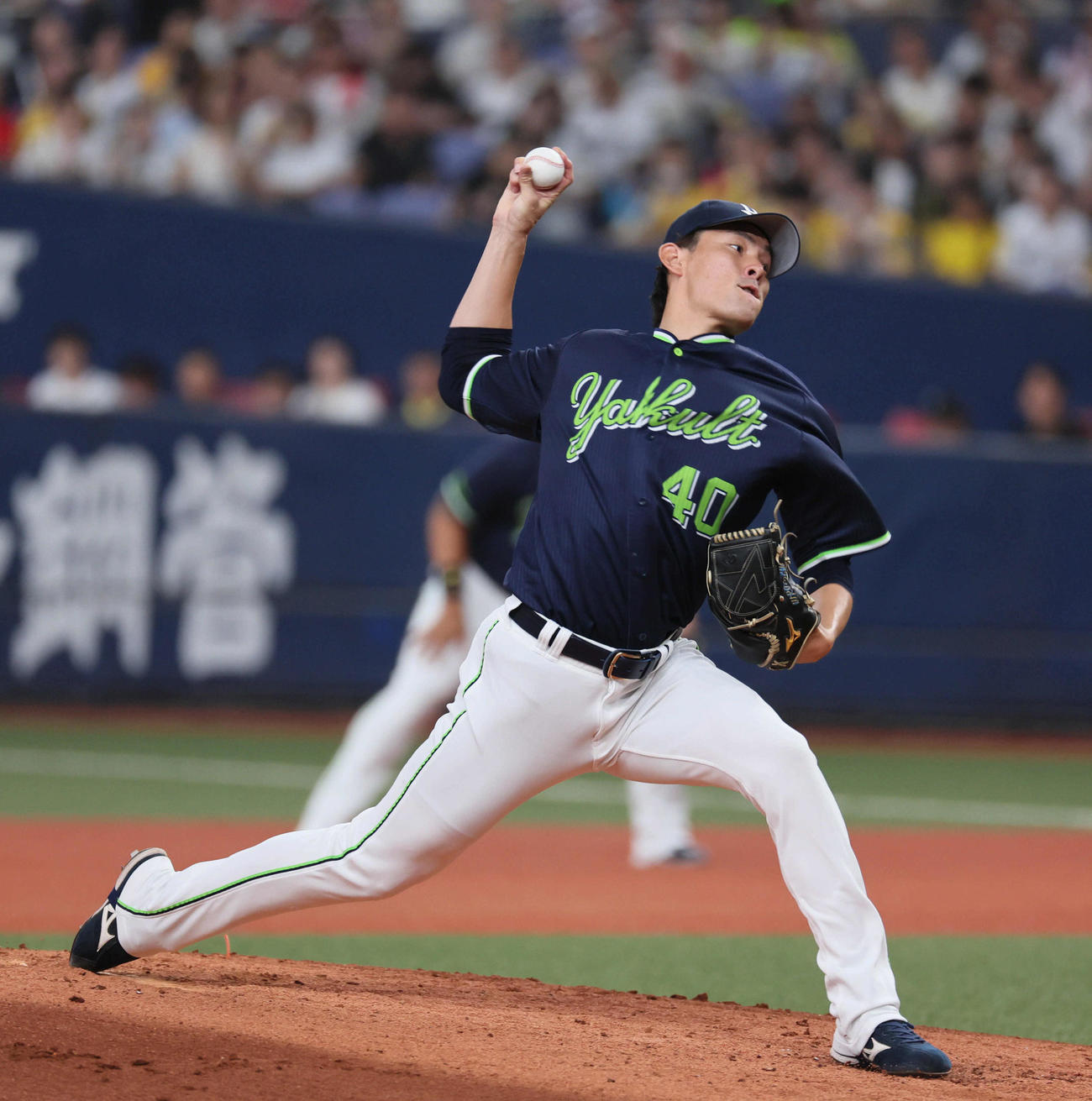 阪神対ヤクルト　ヤクルト先発の高梨（撮影・宮崎幸一)