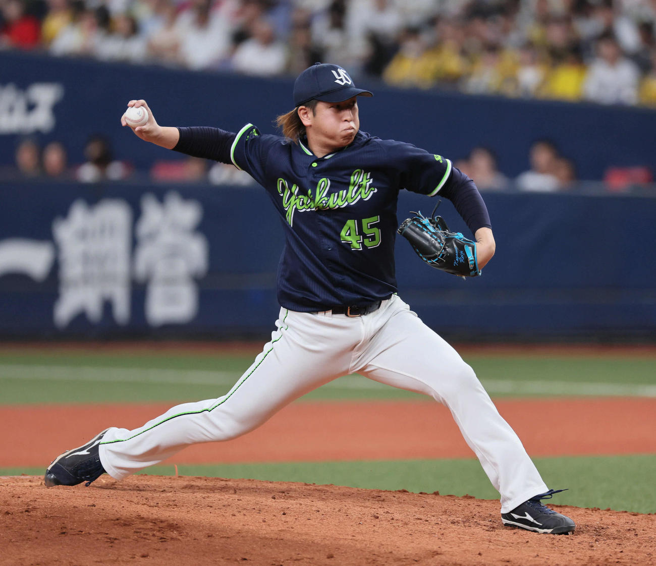 阪神対ヤクルト　ヤクルト2番手の小沢（撮影・宮崎幸一)