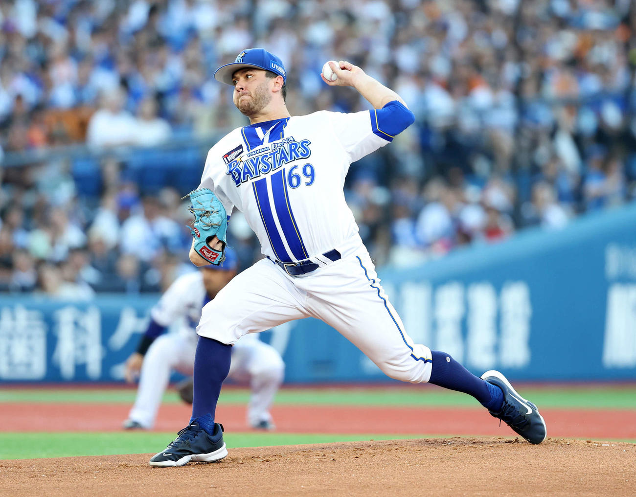 DeNA対巨人　力投するDeNA先発のケイ（撮影・鈴木正人）