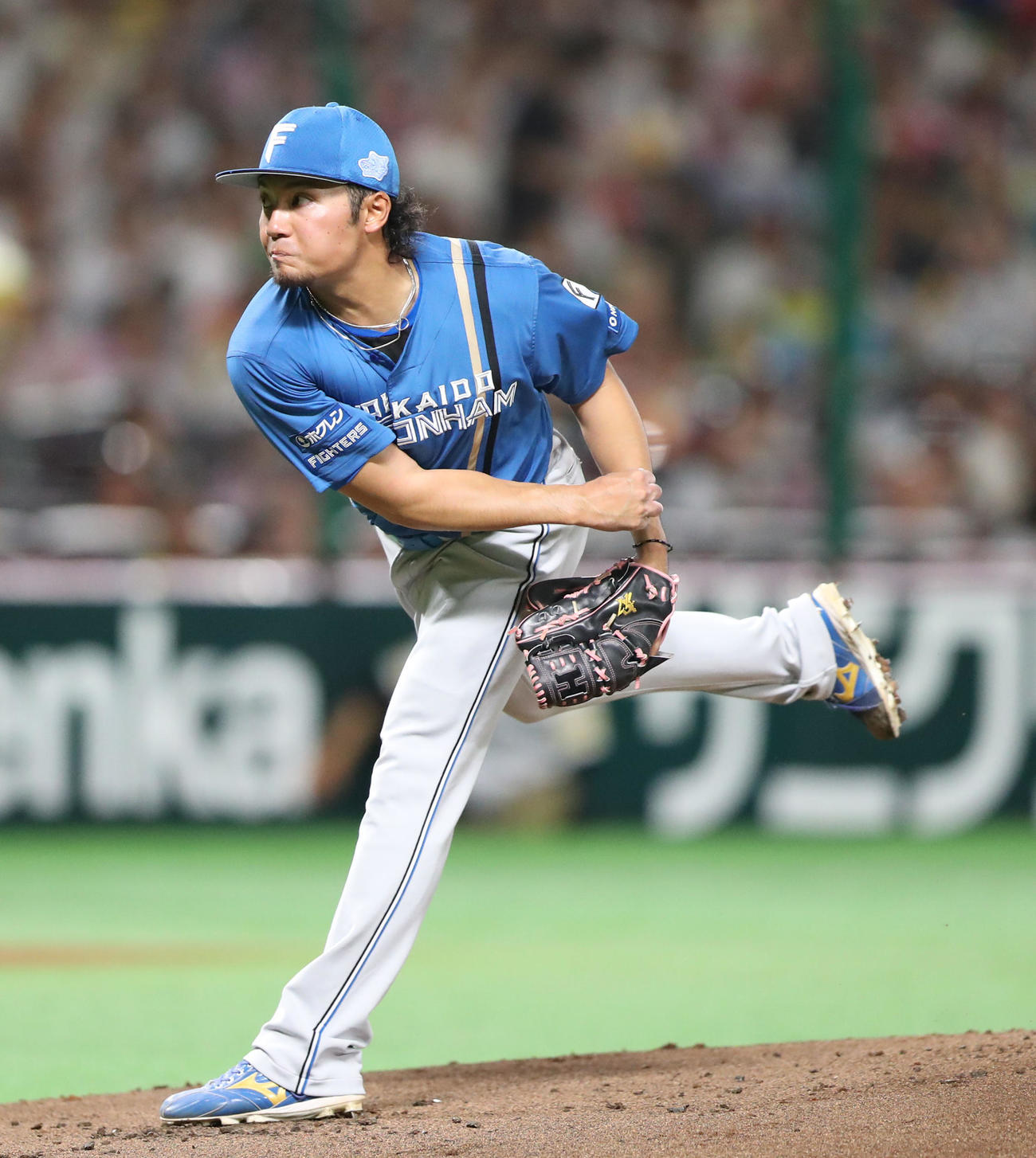 ソフトバンク対日本ハム　先発の伊藤（撮影・梅根麻紀）
