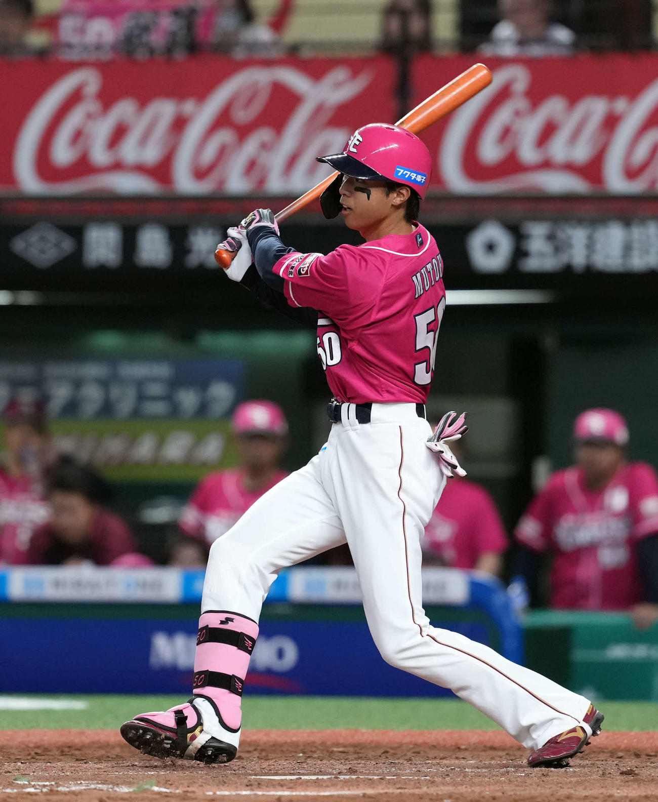 西武対楽天　8回表楽天1死二塁、右適時三塁打を放つ武藤（撮影・たえ見朱実）