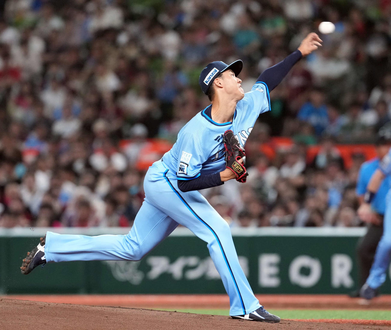 西武対楽天　西武の先発菅井（撮影・たえ見朱実）