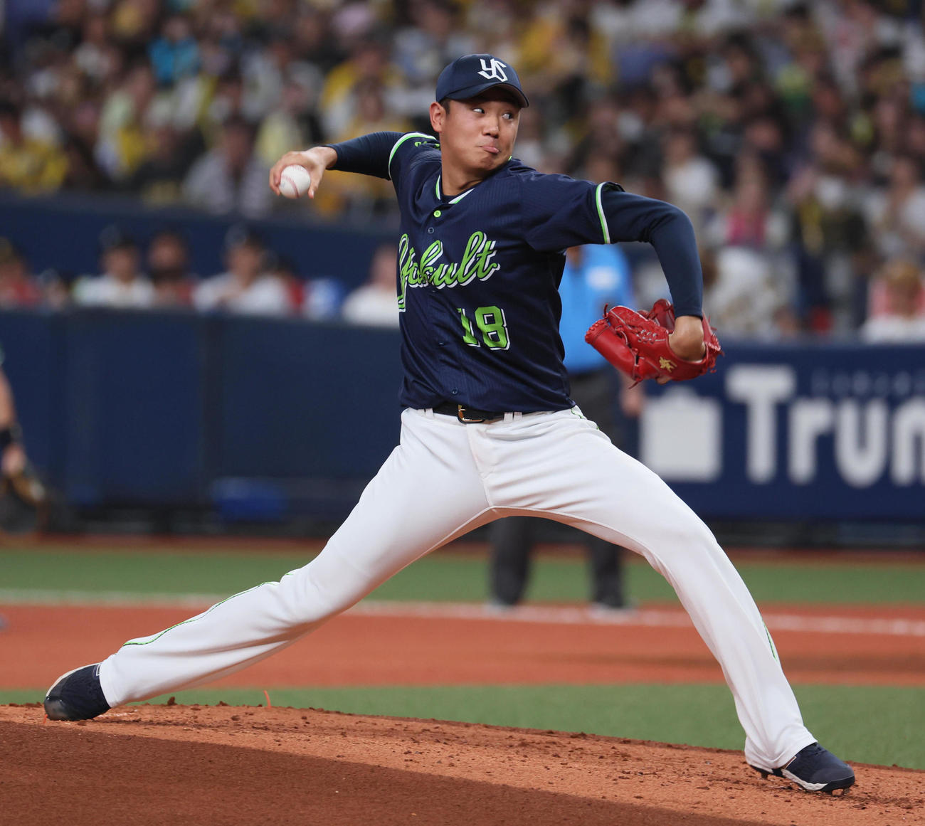 阪神対ヤクルト　ヤクルト先発の奥川（撮影・宮崎幸一)