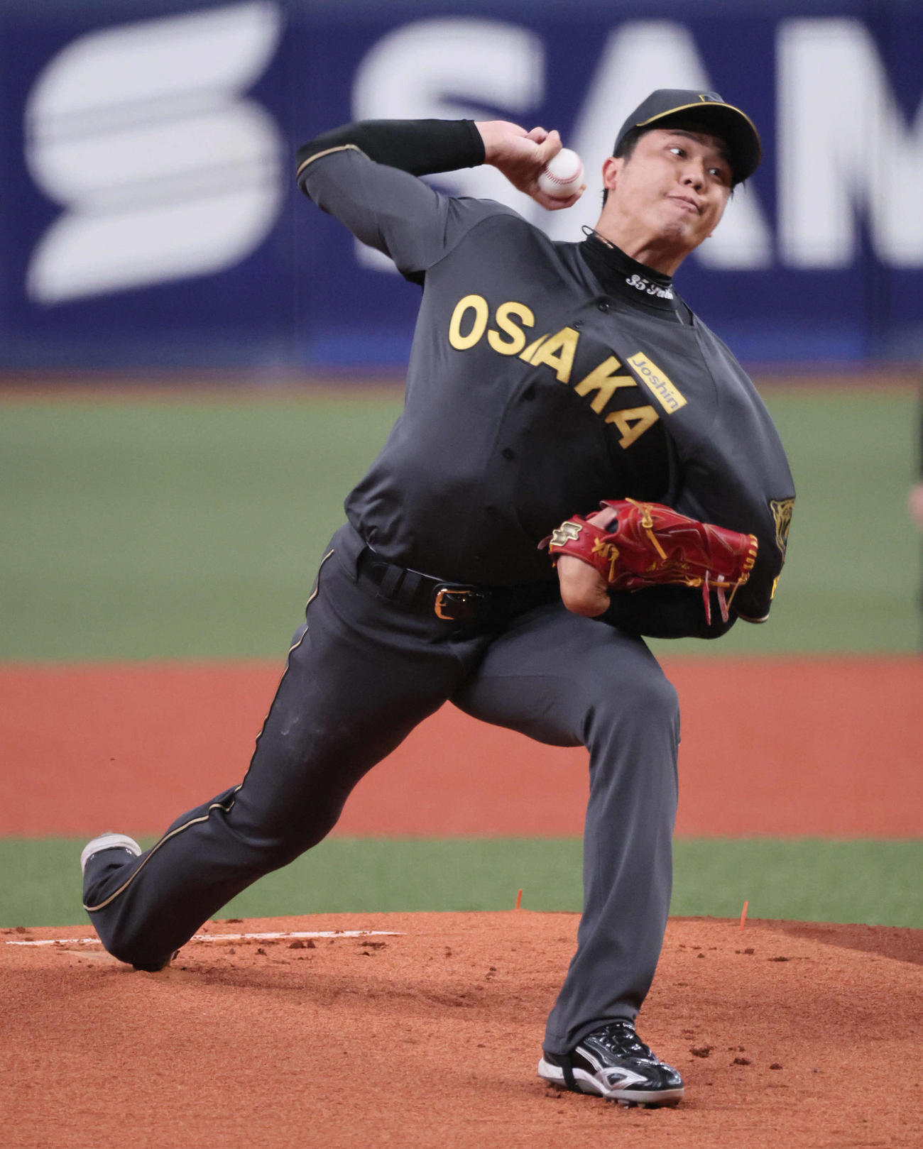 阪神対ヤクルト　阪神先発の才木（撮影・宮崎幸一)
