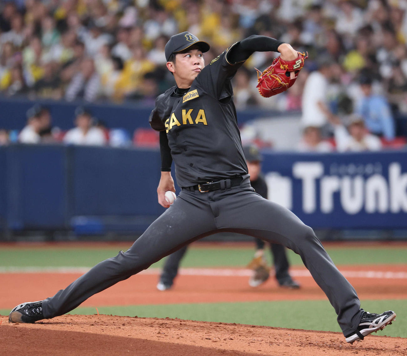 阪神対ヤクルト　阪神先発の才木（撮影・宮崎幸一)