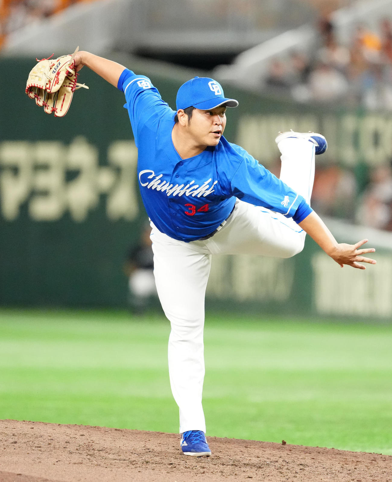 巨人対中日　中日2番手の福（撮影・江口和貴）