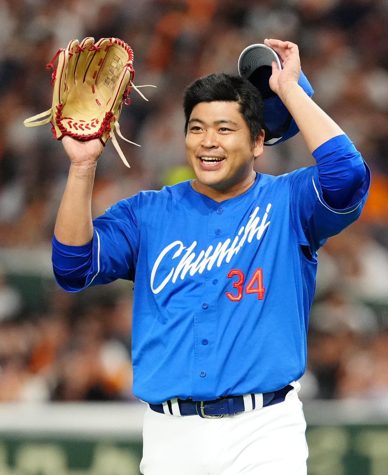 巨人対中日　中日2番手の福（撮影・江口和貴）