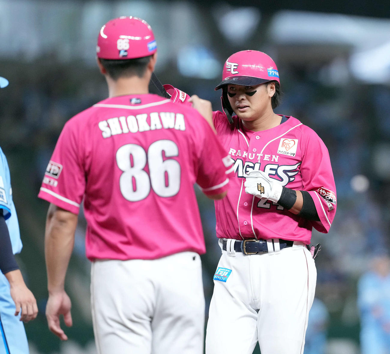 西武対楽天　1回表楽天2死三塁、左前に先制の適時打を放った黒川（撮影・たえ見朱実）