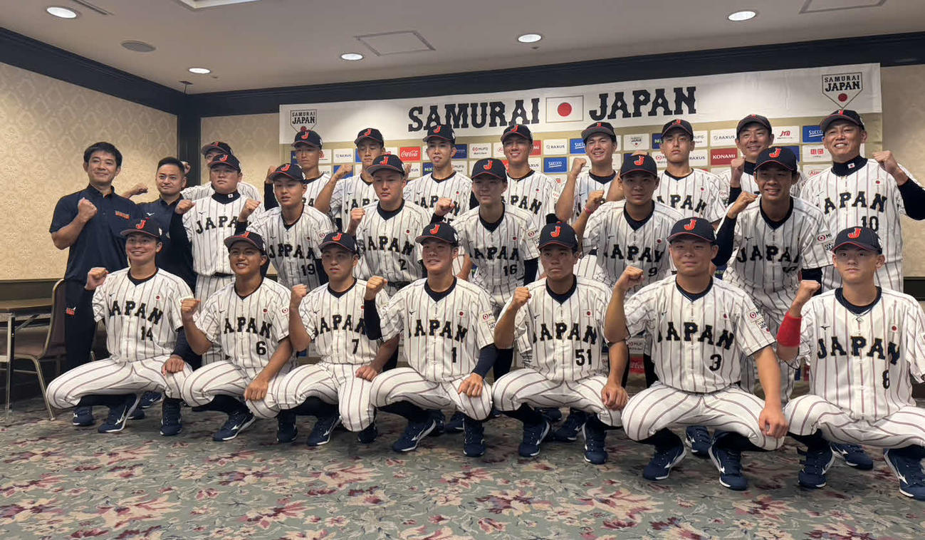 「第12回BFA U15　アジア選手権」に臨む侍ジャパンU15の面々（撮影・小早川宗一郎）
